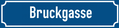 Straßenschild Bruckgasse