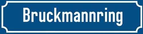 Straßenschild Bruckmannring