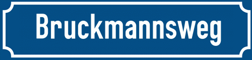 Straßenschild Bruckmannsweg