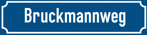 Straßenschild Bruckmannweg