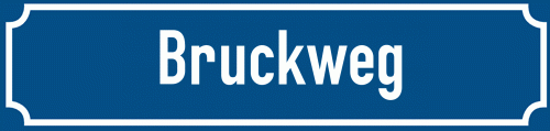 Straßenschild Bruckweg