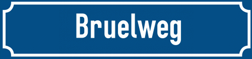 Straßenschild Bruelweg