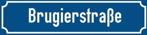 Straßenschild Brugierstraße