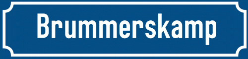 Straßenschild Brummerskamp