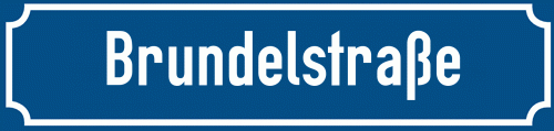 Straßenschild Brundelstraße