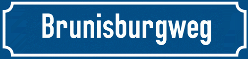 Straßenschild Brunisburgweg