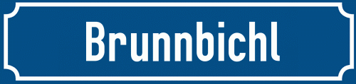 Straßenschild Brunnbichl