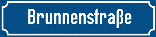 Straßenschild Brunnenstraße zum kostenlosen Download