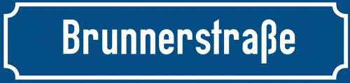 Straßenschild Brunnerstraße
