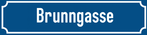 Straßenschild Brunngasse