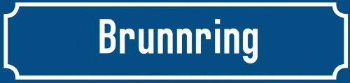 Straßenschild Brunnring
