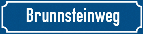Straßenschild Brunnsteinweg
