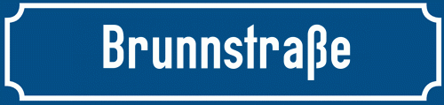 Straßenschild Brunnstraße
