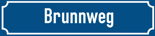 Straßenschild Brunnweg