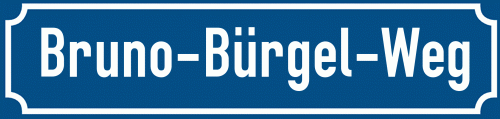 Straßenschild Bruno-Bürgel-Weg