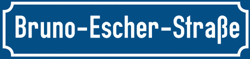 Straßenschild Bruno-Escher-Straße