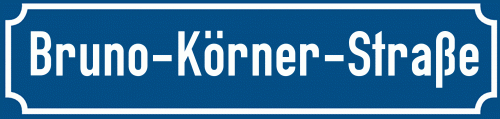 Straßenschild Bruno-Körner-Straße