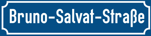 Straßenschild Bruno-Salvat-Straße zum kostenlosen Download
