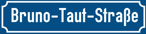 Straßenschild Bruno-Taut-Straße