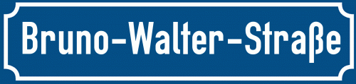 Straßenschild Bruno-Walter-Straße