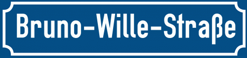 Straßenschild Bruno-Wille-Straße