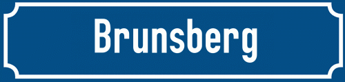 Straßenschild Brunsberg