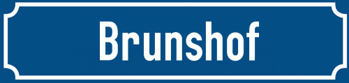 Straßenschild Brunshof