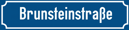 Straßenschild Brunsteinstraße