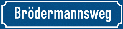 Straßenschild Brödermannsweg