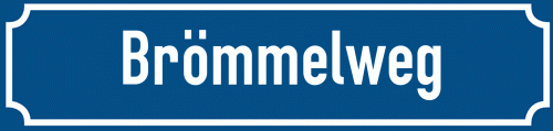 Straßenschild Brömmelweg