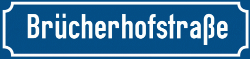 Straßenschild Brücherhofstraße