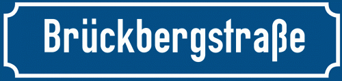 Straßenschild Brückbergstraße