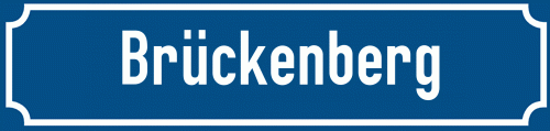 Straßenschild Brückenberg