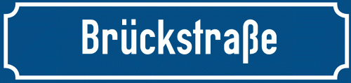 Straßenschild Brückstraße zum kostenlosen Download