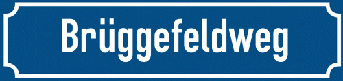 Straßenschild Brüggefeldweg