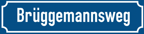 Straßenschild Brüggemannsweg
