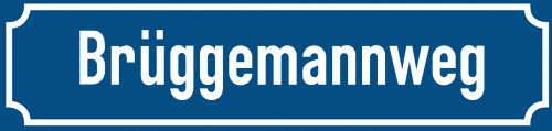 Straßenschild Brüggemannweg