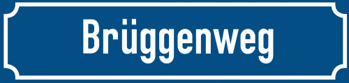 Straßenschild Brüggenweg
