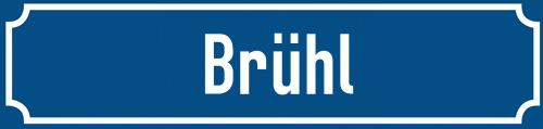 Straßenschild Brühl