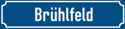 Straßenschild Brühlfeld