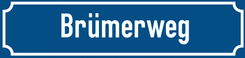Straßenschild Brümerweg