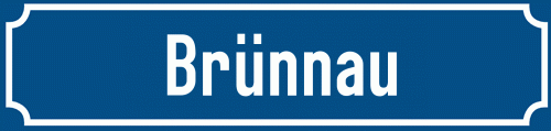 Straßenschild Brünnau