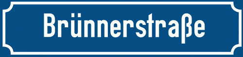 Straßenschild Brünnerstraße zum kostenlosen Download