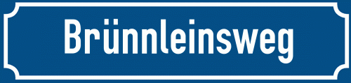 Straßenschild Brünnleinsweg