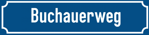Straßenschild Buchauerweg