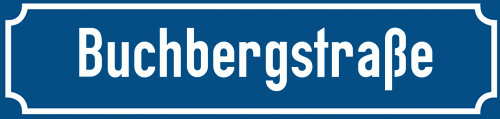 Straßenschild Buchbergstraße
