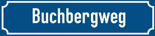 Straßenschild Buchbergweg