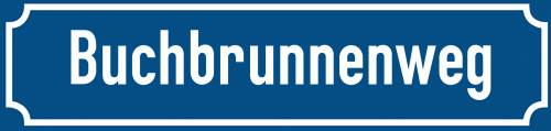 Straßenschild Buchbrunnenweg