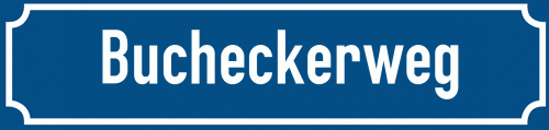 Straßenschild Bucheckerweg