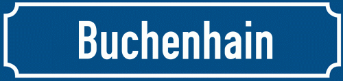 Straßenschild Buchenhain